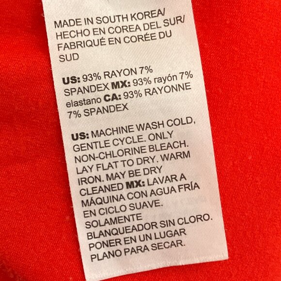 Chico's 2 Orange Touch of Cool Wedge Tunic Pullover Knit Top Shirt Large L 12 14 - Picture 7 of 7